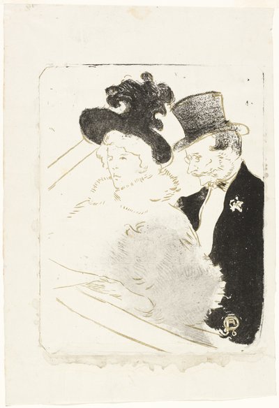 At the Concert by Henri de Toulouse Lautrec