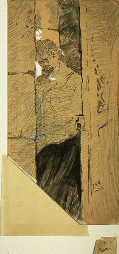 At the Door by Henri de Toulouse Lautrec