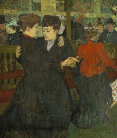 At the Moulin-Rouge. The Two Dancers by Henri de Toulouse Lautrec