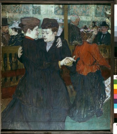 At the Moulin-Rouge. The Two Dancers by Henri de Toulouse Lautrec