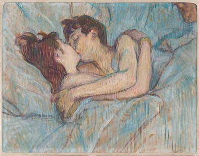 In Bed: The Kiss by Henri de Toulouse Lautrec