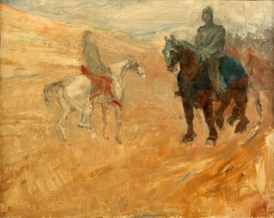 Two Knights in Armor by Henri de Toulouse Lautrec