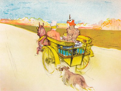 Dog Cart by Henri de Toulouse Lautrec