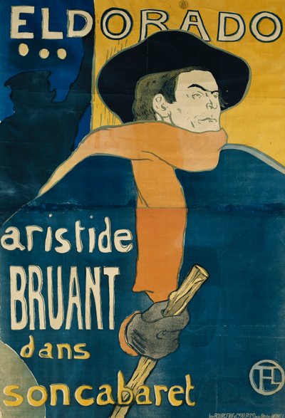 Eldorado, Aristide Bruant by Henri de Toulouse Lautrec