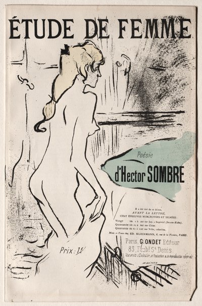 Study of a Woman by Henri de Toulouse Lautrec