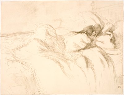 Reclining Woman, Awakening by Henri de Toulouse Lautrec