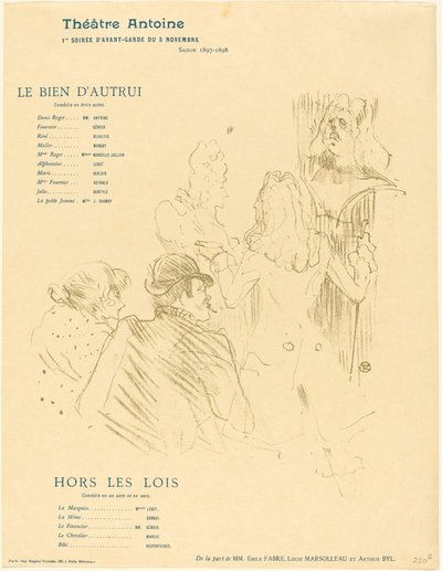 Homage to Moliere by Henri de Toulouse Lautrec