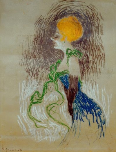 Young Woman with Gloves by Henri de Toulouse Lautrec