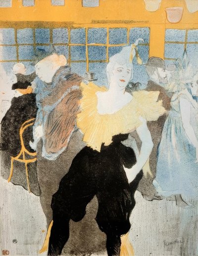 The Clowness at the Moulin Rouge by Henri de Toulouse Lautrec