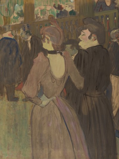 La Goulue and Her Sister by Henri de Toulouse Lautrec