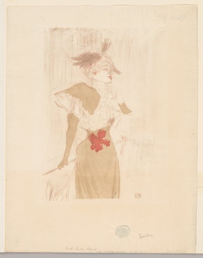 Mademoiselle Marcelle Lender, Standing by Henri de Toulouse Lautrec