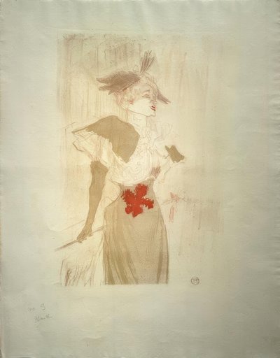 Mademoiselle Marcelle Lender, Standing by Henri de Toulouse Lautrec