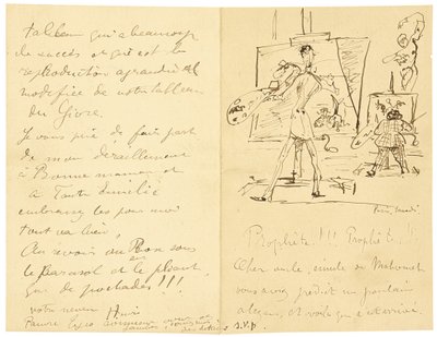Princeteau and Lautrec by Henri de Toulouse Lautrec