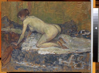 Red-Headed Nude Crouching by Henri de Toulouse Lautrec