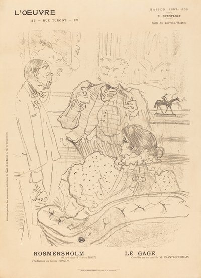 Rosmersholm, Le Gage by Henri de Toulouse Lautrec