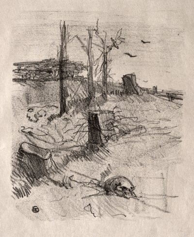 A Cemetery in Galicia by Henri de Toulouse Lautrec