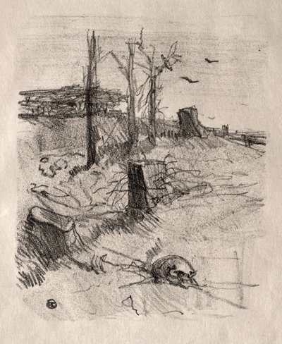 A Cemetery in Galicia by Henri de Toulouse Lautrec
