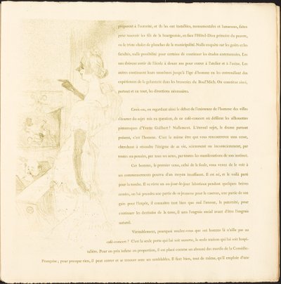Yvette Guilbert by Henri de Toulouse Lautrec