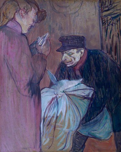 Brothel Laundryman by Henri de Toulouse Lautrec