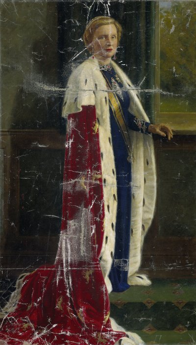 Queen Juliana of the Netherlands in Her Coronation Robes by Henricus Rol