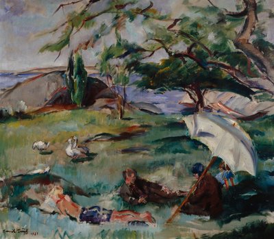 Summer Landscape with People by Henrik Lund