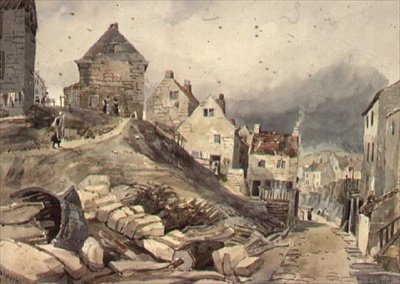 Street Scene, Robin Hoods Bay by Henry Barlow Carter