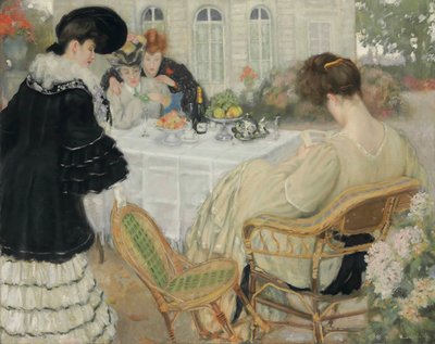 Ladies taking tea, 1902 by Henry Caro Delvaille