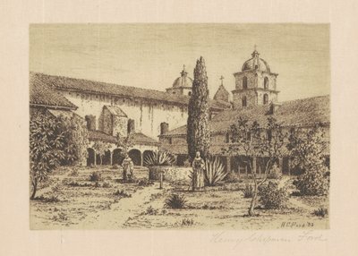 Garden, Mission Santa Barbara by Henry Chapman Ford