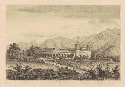Mission Santa Barbara, 1883 by Henry Chapman Ford