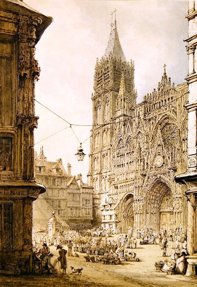 Rouen Cathedral, West Front by Henry Edridge