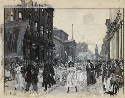 Whit Monday Procession, Mosley Street by Henry Edward Tidmarsh