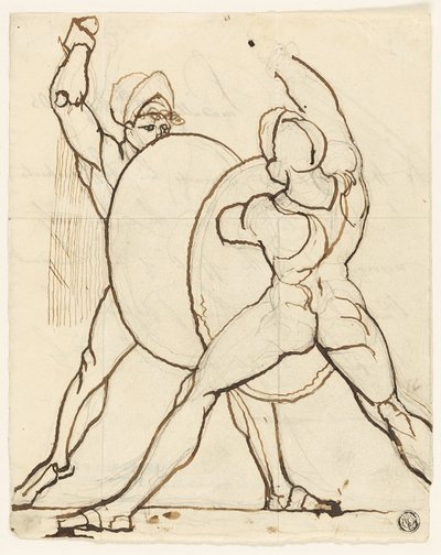 Combat of Two Greeks by Johann Heinrich Füssli