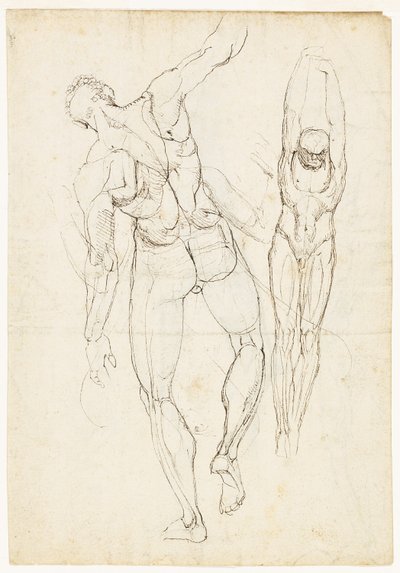 Figure Studies (recto and verso) by Johann Heinrich Füssli