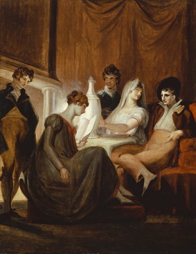 The Newspaper in the Countryside, 1806-7 by Johann Heinrich Füssli