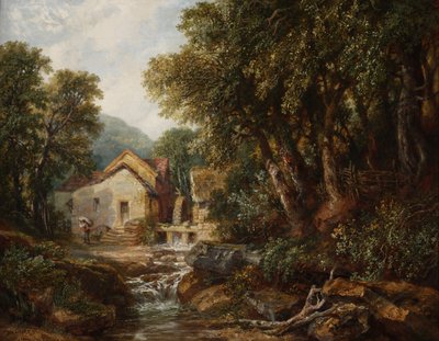 A Mill at Rowsley, Derbyshire, 1867 by Henry Harris Lines