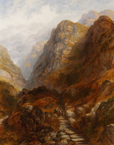 The Roman Steps Near Barmouth, Wales by Henry Harris Lines