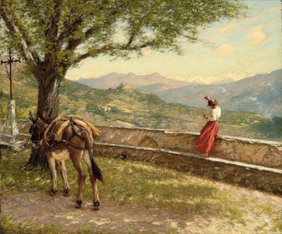 Calling to the Valley by Henry Herbert La Thangue
