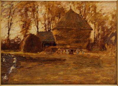 Sussex Hayricks, 1917 by Henry Herbert La Thangue