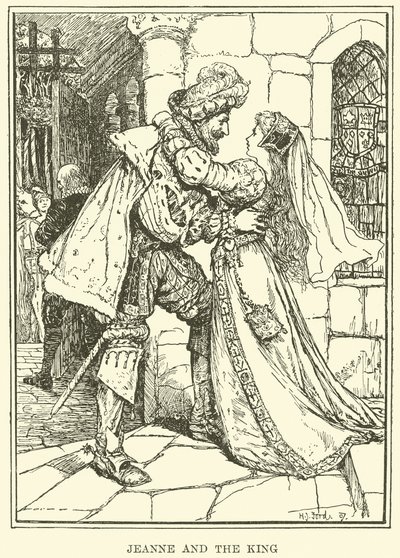 Jeanne and the King (Engraving) by Henry Justice Ford