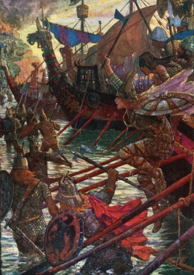 The Landing of the Danes by Henry Justice Ford