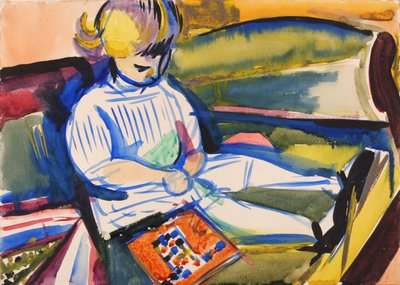 Child on Sofa by Henry Lyman Saÿen