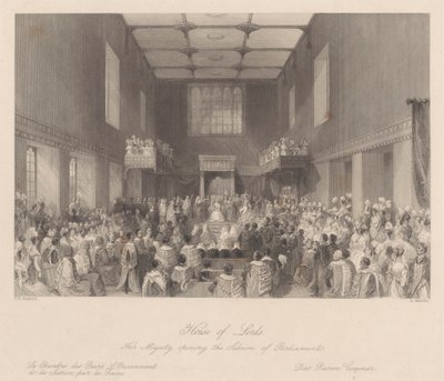 Her Majesty Opening the Session of Parliament by Henry Melville