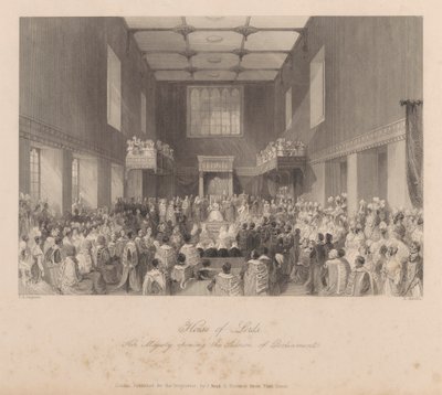 Her Majesty Opening the Session of Parliament by Henry Melville
