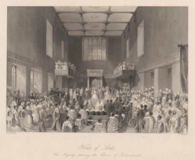 Her Majesty Opening the Session of Parliament by Henry Melville