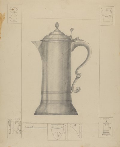 Pewter Flagon by Henry Meyers