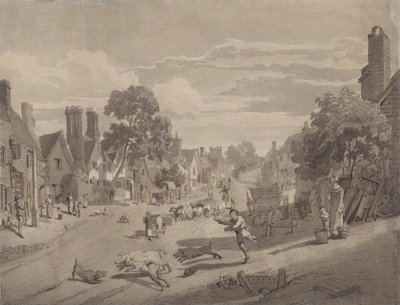 High Street at Bushey, Hertfordshire by Henry Monro