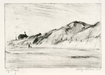 Coastal Landscape with House and Person by Henry Nielsen