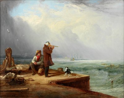 The Look Out, Shields Harbour, 1831 by Henry Perlee Parker