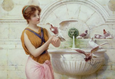 By the Fountain by Henry Ryland