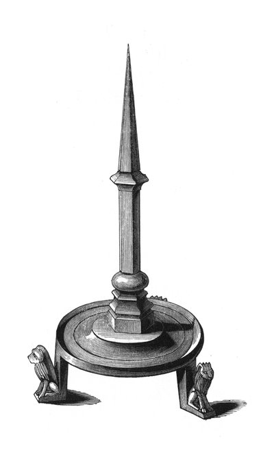 Bronze candlestick, late 13th-early 14th century, 1843 by Henry Shaw
